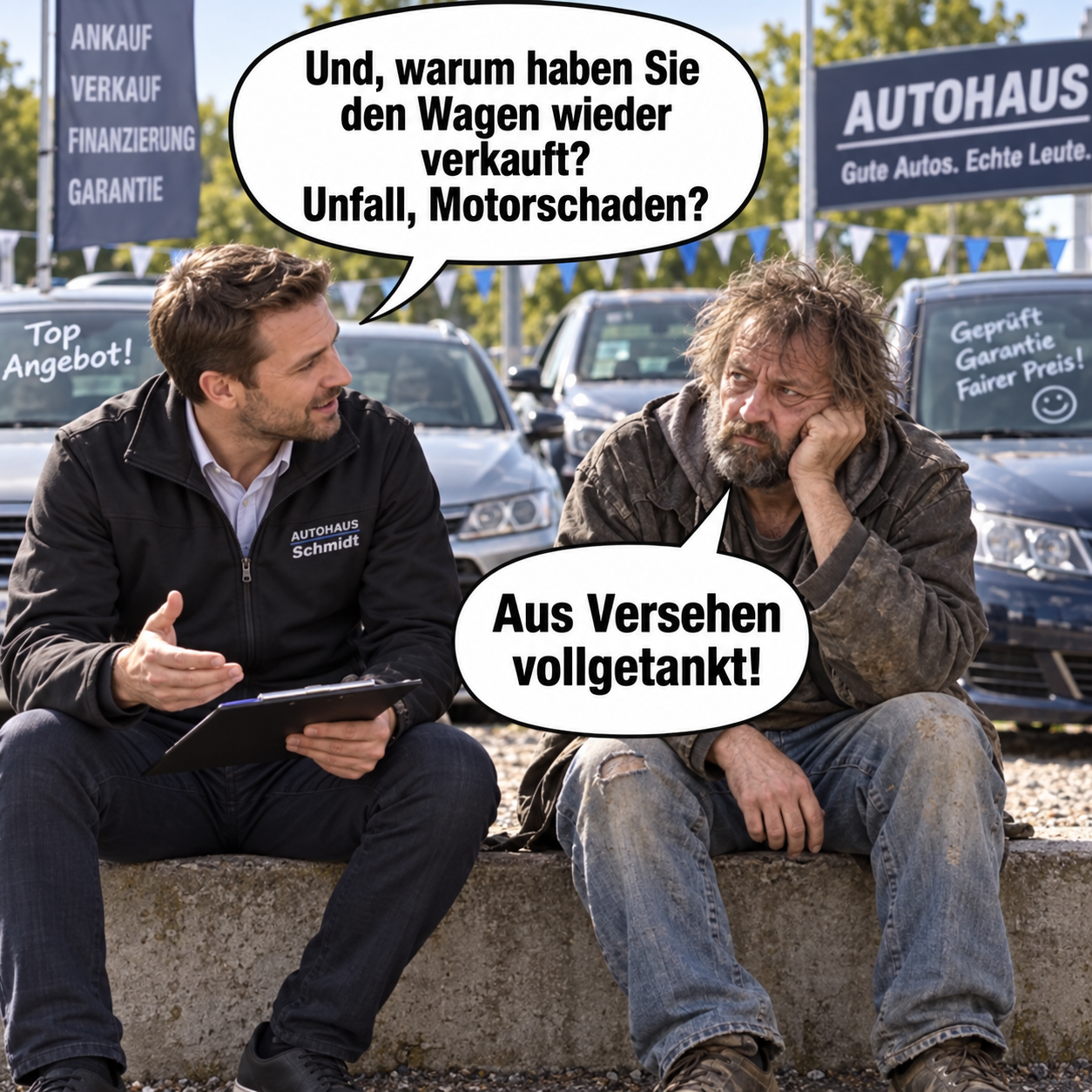 Aus Versehen vollgetankt!
