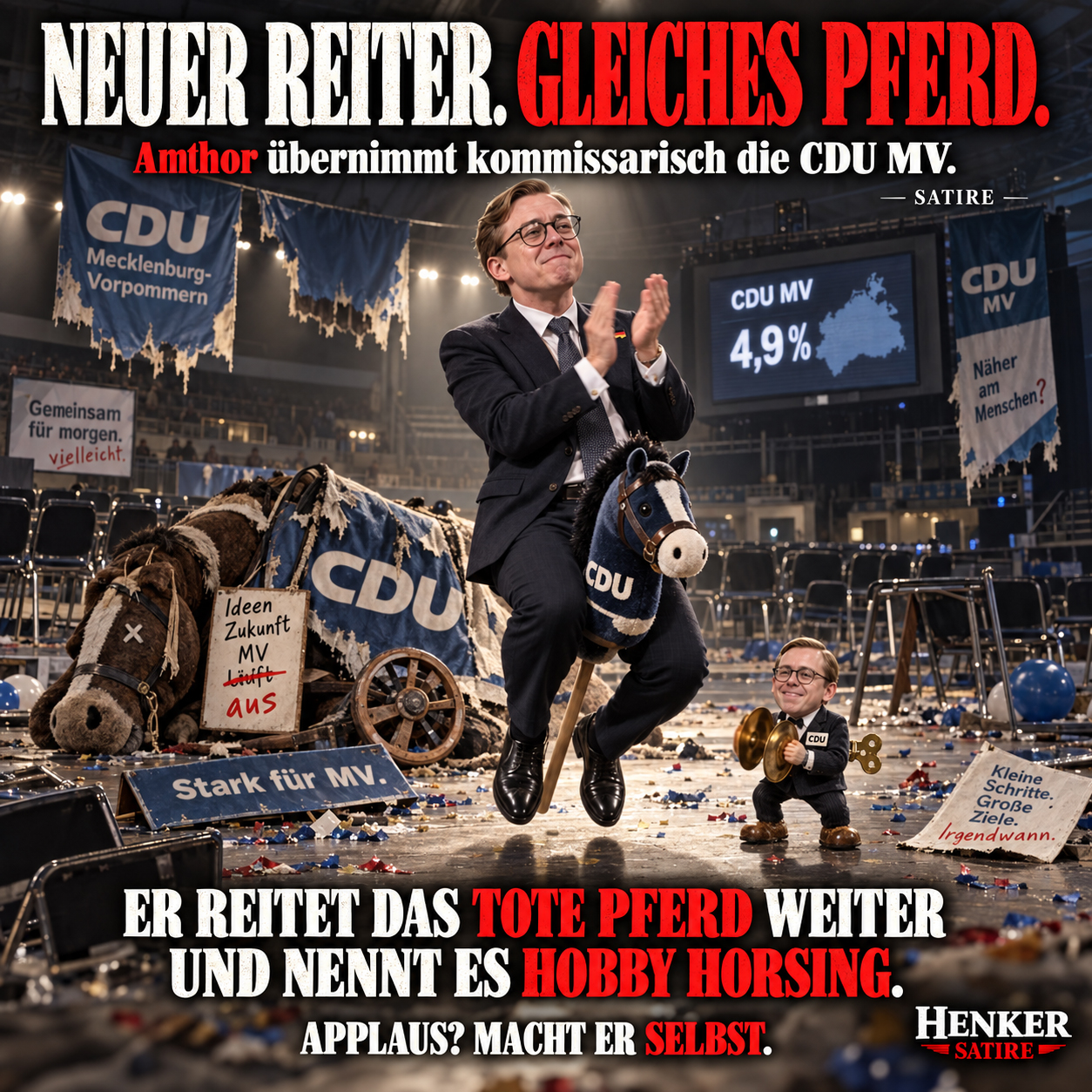 Neuer Reiter. Gleiches Pferd.